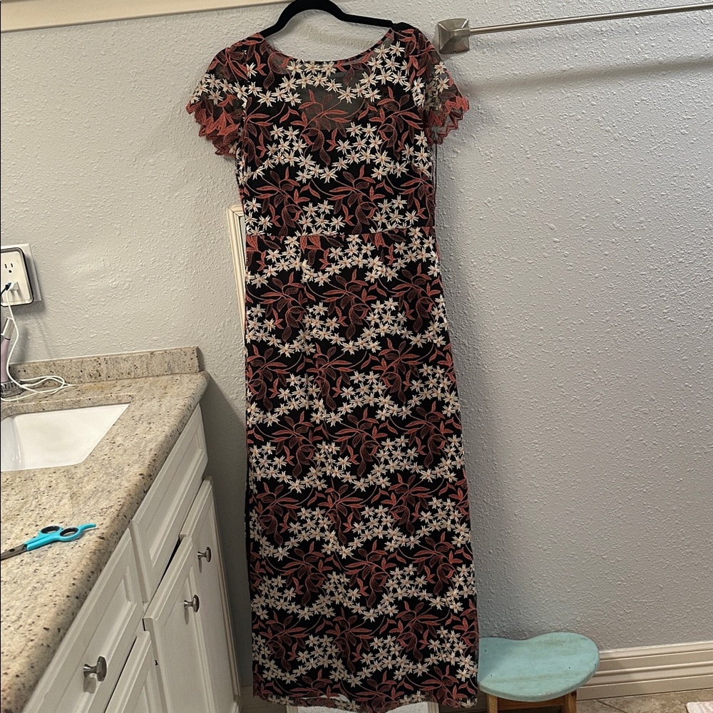 Aiden Mattox embroidered floral gown
